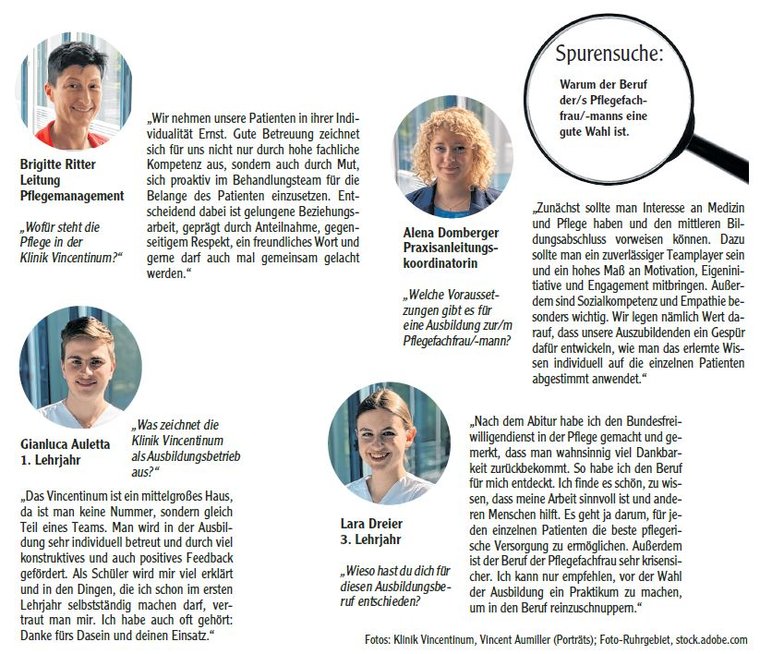 Klinik Vincentinum Augsburg Ausbildung Pflegefachkraft Tagderpflege2022