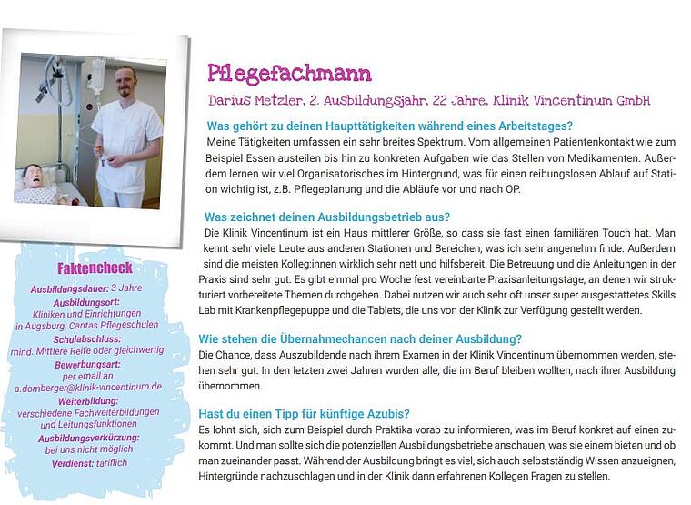 Klinik Vincentinum Augsburg Azubiinterview2023