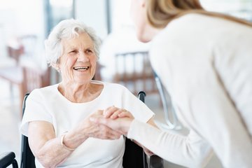 Patientin des Sozialdienstes in der Klinik Vincentinum